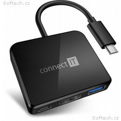 CONNECT IT USB-C hub, 3v1 (USB-C, USB-A, HDMI), ex