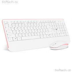 CONNECT IT Combo bezdrátová bílo-růžová klávesnice