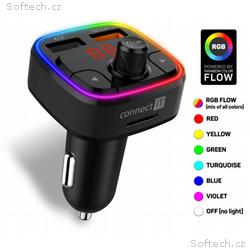 CONNECT IT CarRGB Bezdrátový FM transmitter, 2xUSB