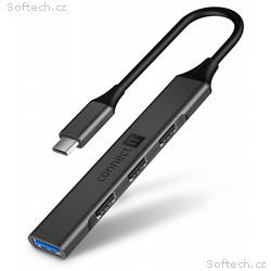 CONNECT IT USB-C hub, (1xUSB-A 3.0, 3xUSB-A 2.0), 