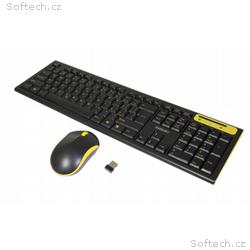 EVOLVEO WK-160, set bezdr. klávesnice a myši, USB,