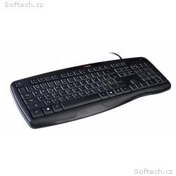 C-TECH klávesnice KB-107 USB, ERGO, černá, CZ, SK