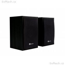 C-TECH reproduktory SPK-09, 2.0, dřevěné, černé, U