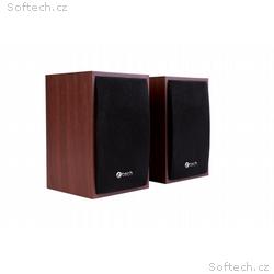 C-TECH reproduktory SPK-09, 2.0, dřevěné, USB napá