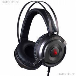 A4tech HU-35 sluchátka, USB, černá barva