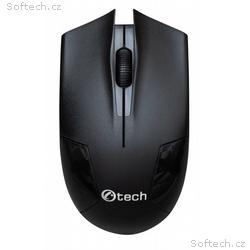 C-TECH myš WLM-08, černá, bezdrátová, 1200DPI, 3 t