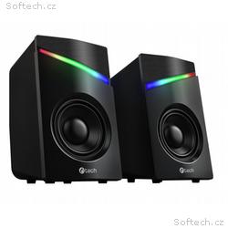 C-TECH reproduktory SPK-15, 2.0, 6W, RGB podsvícen