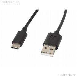 LANBERG USB-C (M) na USB-A (M) 2.0 kabel 1,8m, čer