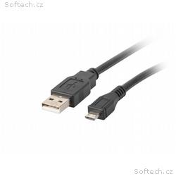 LANBERG Micro USB (M) na USB-A (M) 2.0 kabel 1m, č