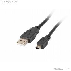 LANBERG USB MINI (M) na USB-A (M) 2.0 kabel 1,8m, 