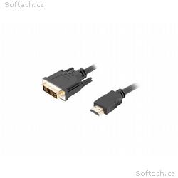 LANBERG HDMI (M) na DVI-D (M) (18+1) kabel 1,8m, č