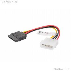 LANBERG Molex (M) na SATA (F) kabel 15cm 