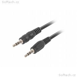 LANBERG Minijack 3.5mm M, M 3 PIN kabel 1,2m, čern