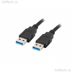 LANBERG USB-A M, M 3.0 kabel 0,5m, černý 