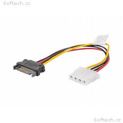 LANBERG Molex (F) na SATA (M) kabel 15cm 