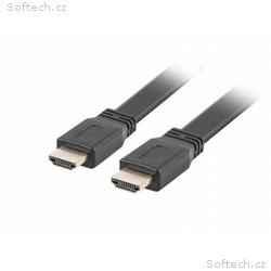 LANBERG HDMI M, M 2.0 plochý kabel 0,5m 4K černý