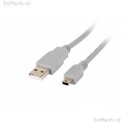 LANBERG USB MINI (M) na USB-A (M) 2.0 kabel 1,8m, 