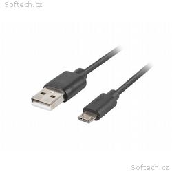 LANBERG USB Micro (M) na USB-A (M) 2.0 kabel 3m, č