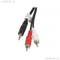 LANBERG Minijack 3.5mm (M) 3 PIN na 2x RCA (CINCH)