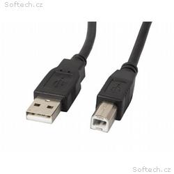 LANBERG USB - A (M) na USB - B (M) 2.0, kabel 0,5m