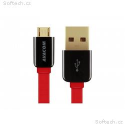AVACOM MIC-40R kabel USB - Micro USB, 40cm, červen