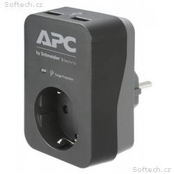 APC Essential SurgeArrest, 1 zásuvka, 2 USB nabíje