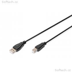 Digitus USB kabel A, samec na B, samec, 2x stíněný