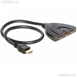 Delock HDMI 3 - 1 obousměrný Switch, Spliter