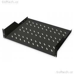 Digitus 19" pevná police 2U, větraná, černá 20kg 4