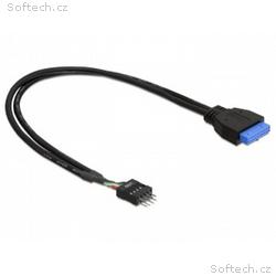 DeLock adaptér USB 3.0 19-pin samice na USB 2.0 8-