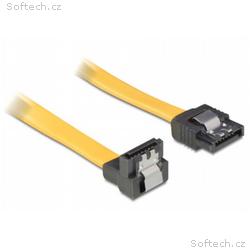 Delock kabel HDD SATA 50 cm přímý, dolů, žlutý, ko