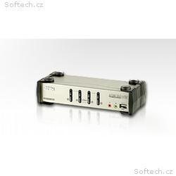 ATEN KVM switch CS-1734BC, USB Hub, OSD, 4PC audio