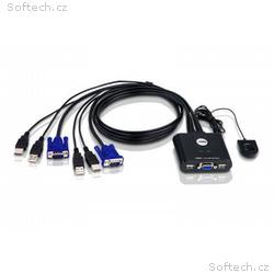 ATEN KVM přepínač CS-22U USB 2PC mini