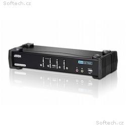 ATEN 4-portový přepínač KVM DVI Dual Link, se zvuk