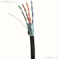 DATACOM OUTDOOR FTP drát CAT5E PE, Fca 100m černý