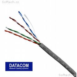DATACOM UTP flex, Cat.5e PVC,šedý, 100m, lanko