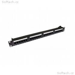 OPTIX UTP Patch panel Cat.6, 24 port, 1U, black, C
