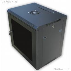 DATACOM 19" rozvaděč 12U, 450 mm BK (sklo)