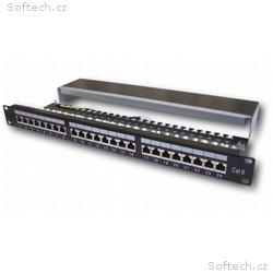 DATACOM Patch panel 19" STP 24 port CAT6 LSA 1U BK
