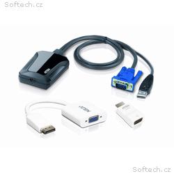 Aten CV211CP-AT Laptop USB KVM Console Crash Cart 