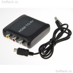 PremiumCord převodník HDMI na kompozitní signál a 