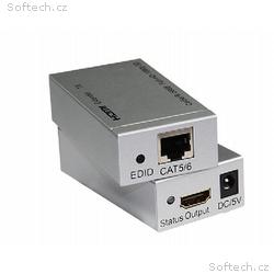 PremiumCord HDMI extender na 60m přes jeden kabel 