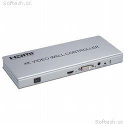 PREMIUMCORD HDMI 1 vstup - 4 výstupy, Video Wall c