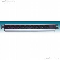 PremiumCord 19" PDU, 1U, 9x230V, 2m kabel Euro