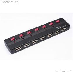 PremiumCord USB 2.0 HUB 7-portový s ext. napájením