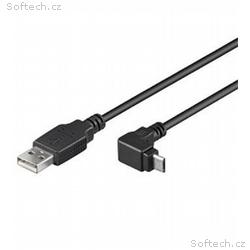 PremiumCord Kabel micro USB 2.0, A-B, konektor do 