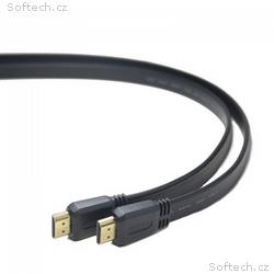 PremiumCord HDMI High Speed + Ethernet plochý kabe