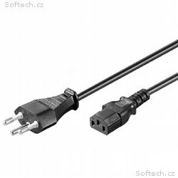 PremiumCord Kabel síťový 230V k počítači 2m se zás