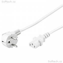 PremiumCord Kabel síťový 230V k počítači 2m bílý
