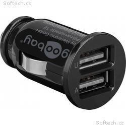 goobay Napájecí 12V autoadaptér na 2x USB 2,1A čer